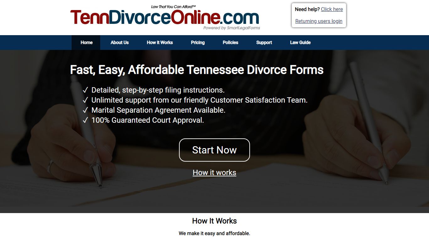 Tennessee Divorce Forms and TN Divorce Papers Online